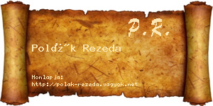 Polák Rezeda névjegykártya
